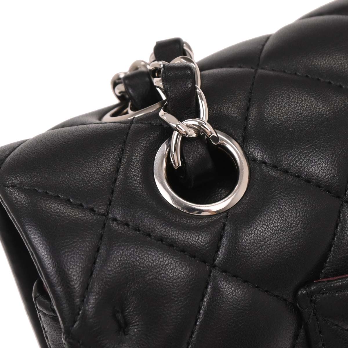 Chanel Black Lambskin Medium Classic Double Flap Shoulder Bag