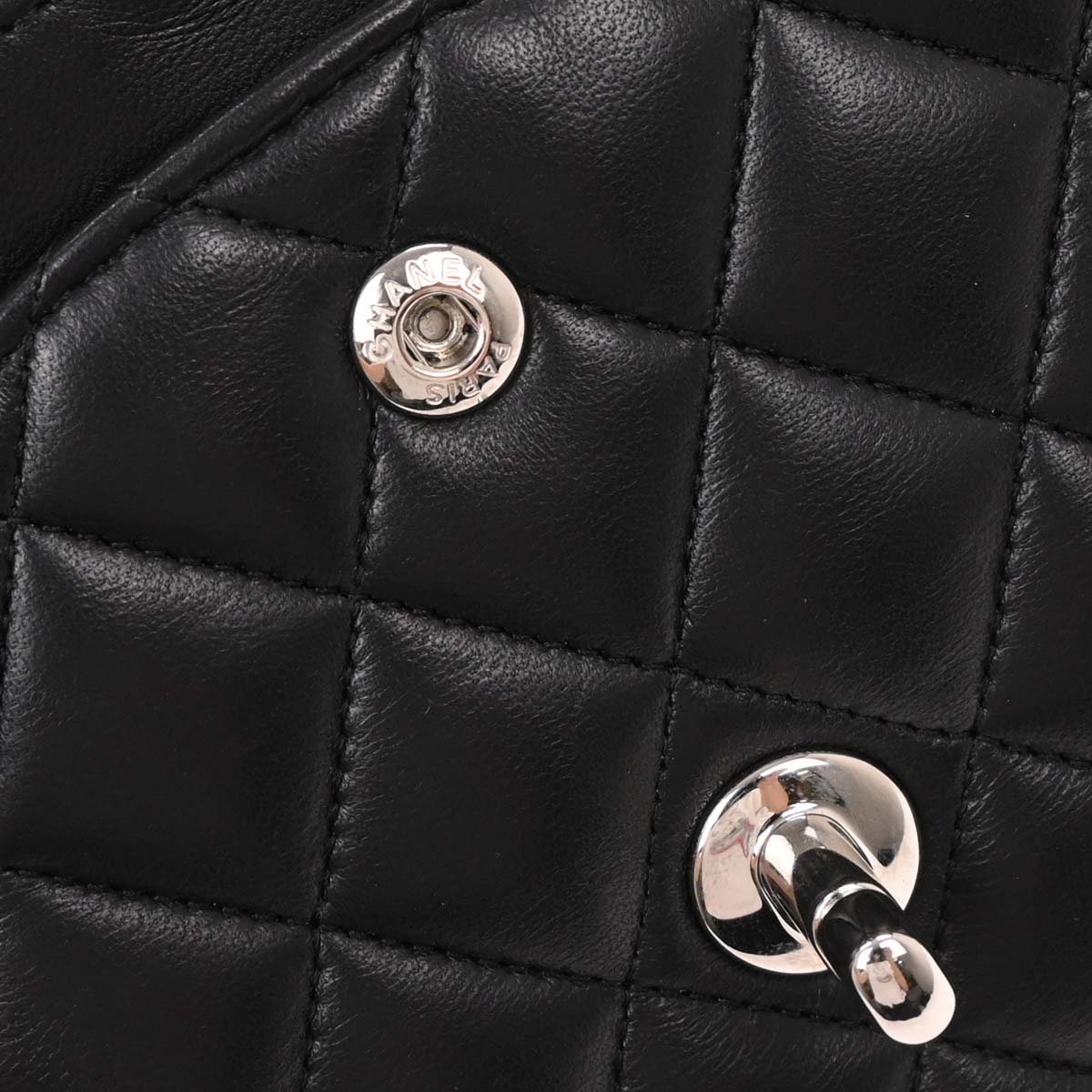 Chanel Black Lambskin Medium Classic Double Flap Shoulder Bag
