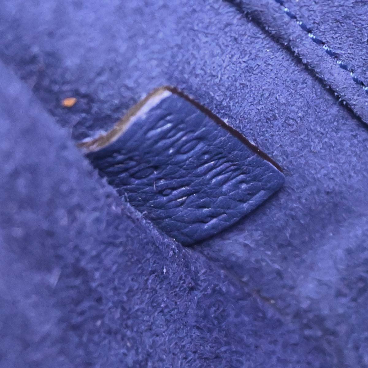 Celine Blue Leather Nano Luggage Tote Bag