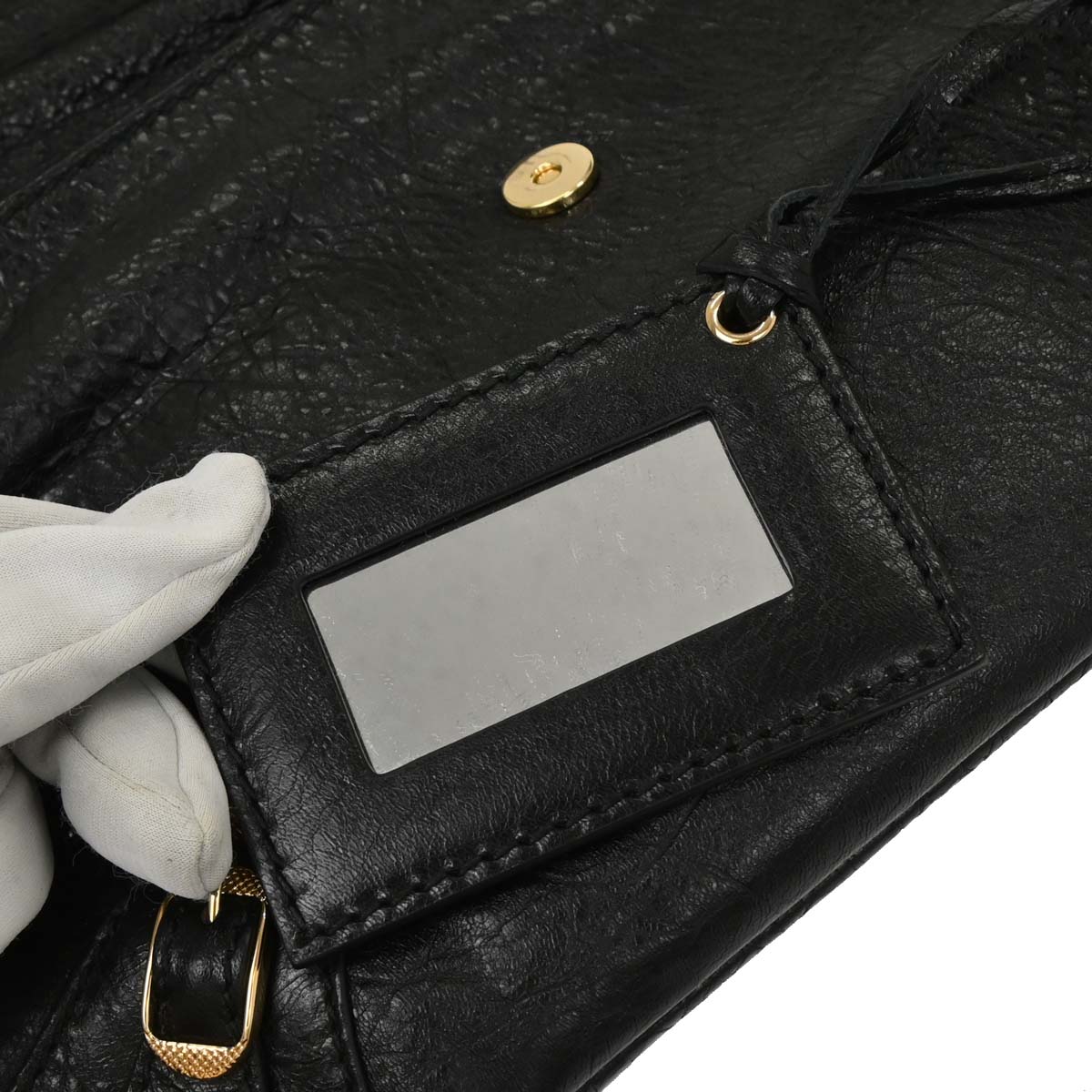Balenciaga Black Giant Envelope Clutch Bag