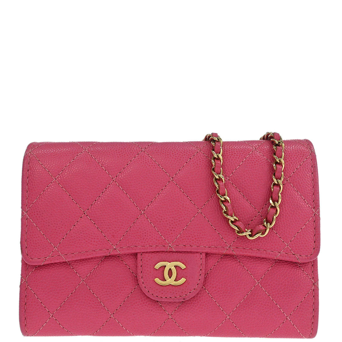Chanel 2018-2019 Pink Caviar WOC Wallet On Chain Shoulder Bag