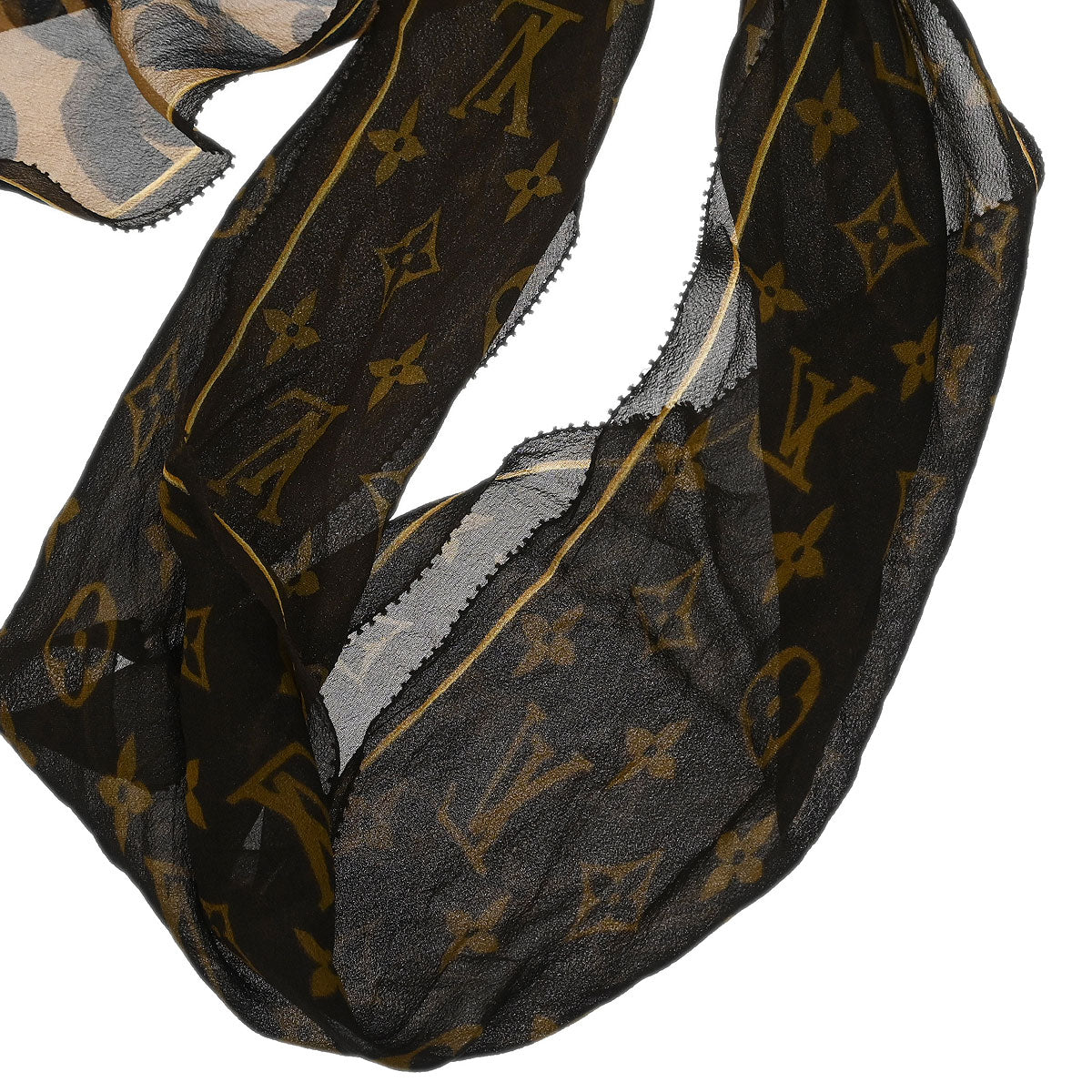 Louis Vuitton Escharpe Monogram Leopard Silk Scarf M72123 Small Good