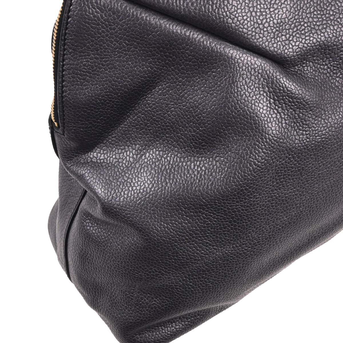 Yves Saint Laurent Metallic Navy Leather Calypso Handbag