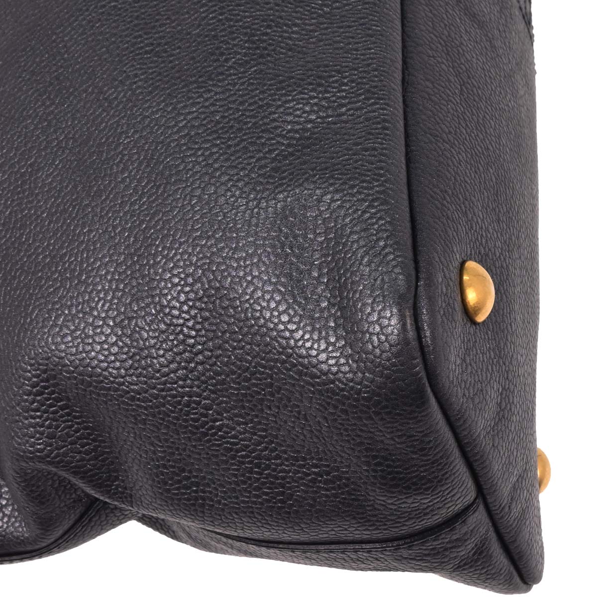 Yves Saint Laurent Metallic Navy Leather Calypso Handbag
