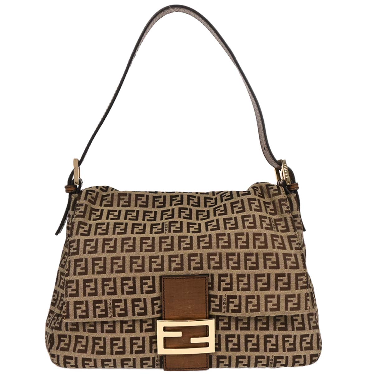 Fendi Brown Zucchino Mamma Baguette Handbag