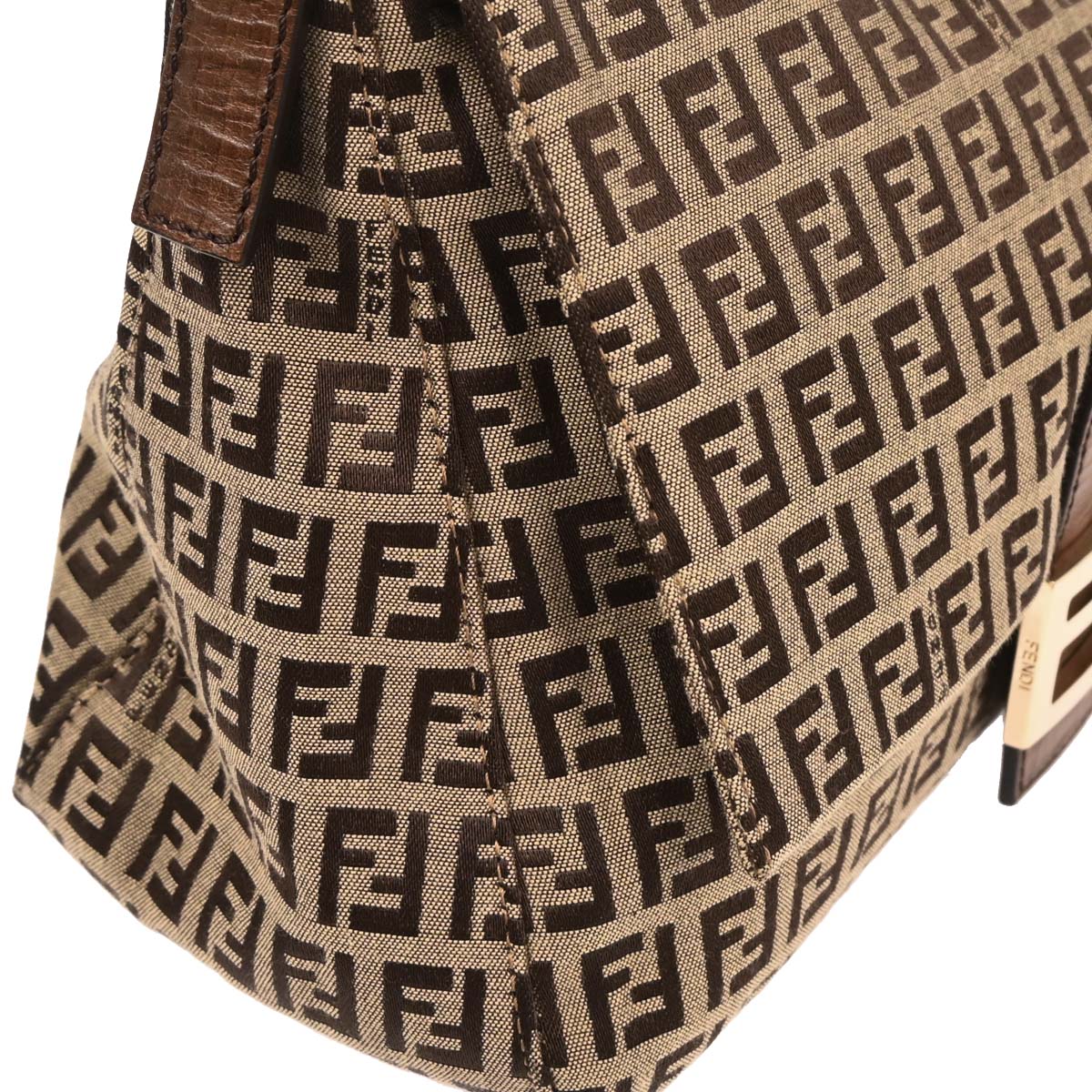 Fendi Brown Zucchino Mamma Baguette Handbag