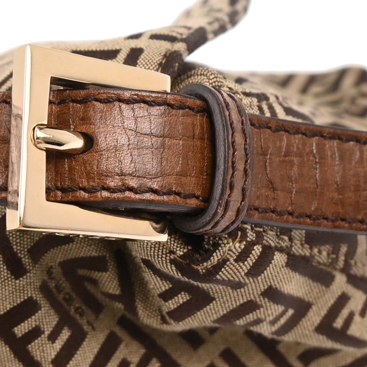 Fendi Brown Zucchino Mamma Baguette Handbag