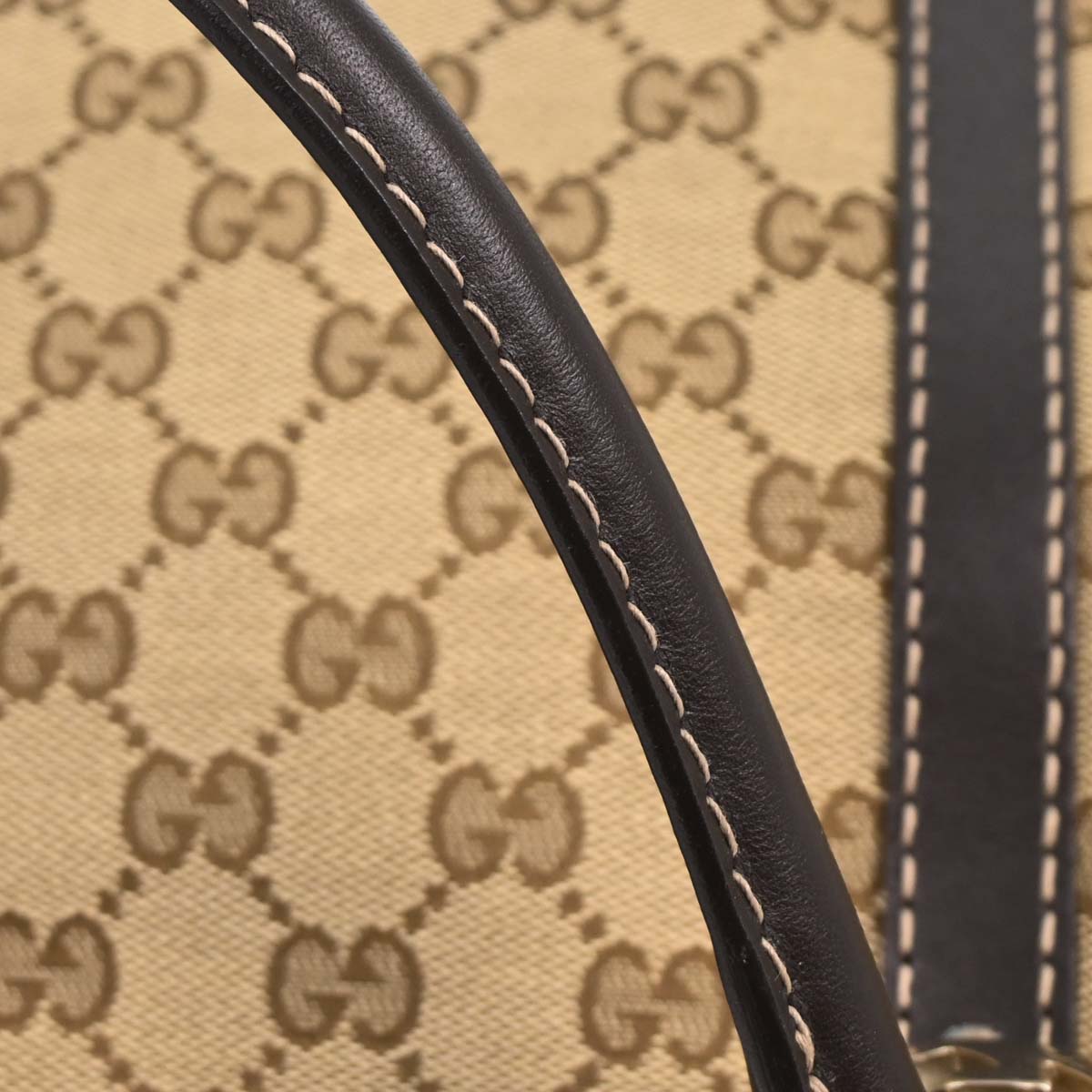 Gucci Beige Canvas GG Lovely Heart Tote Handbag