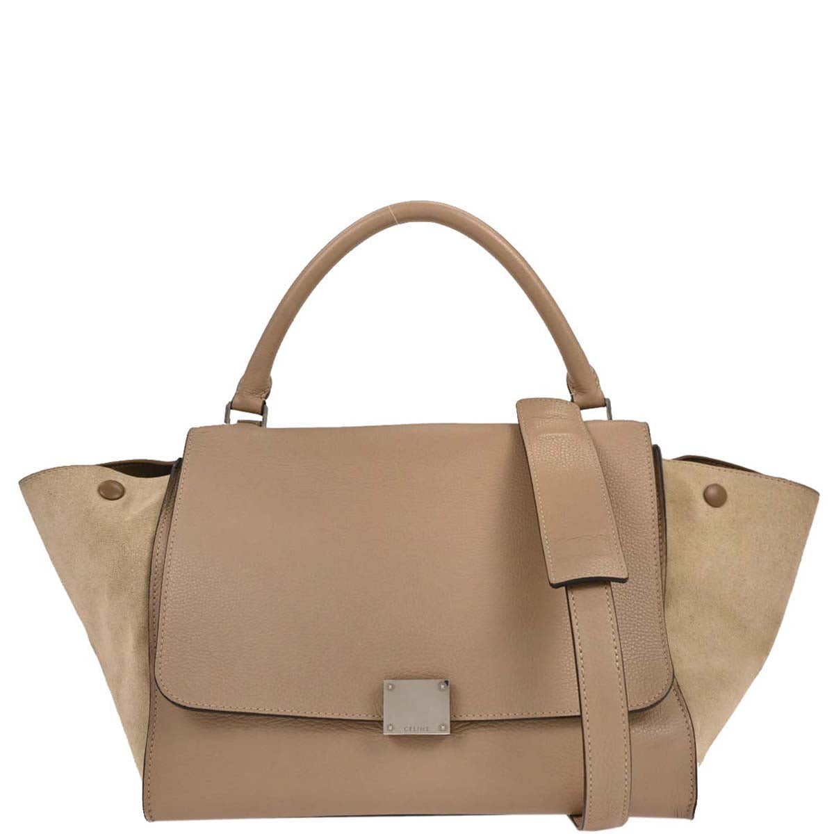 Celine Beige Trapeze 2way Shoulder Handbag