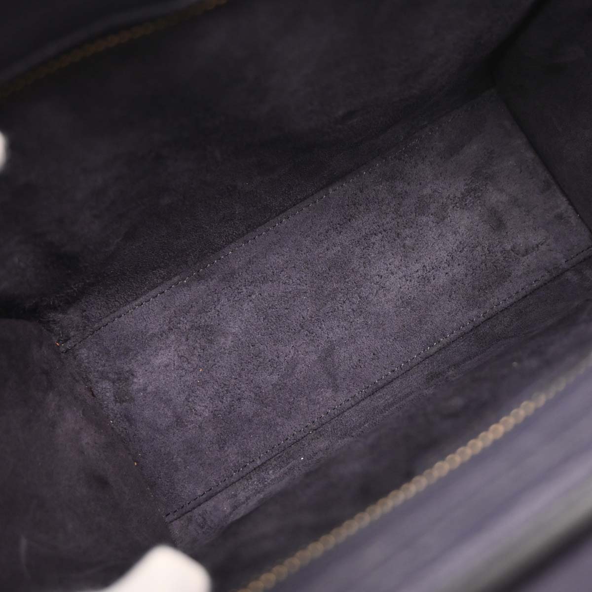 Celine Navy Leather Nano Luggage Tote Bag
