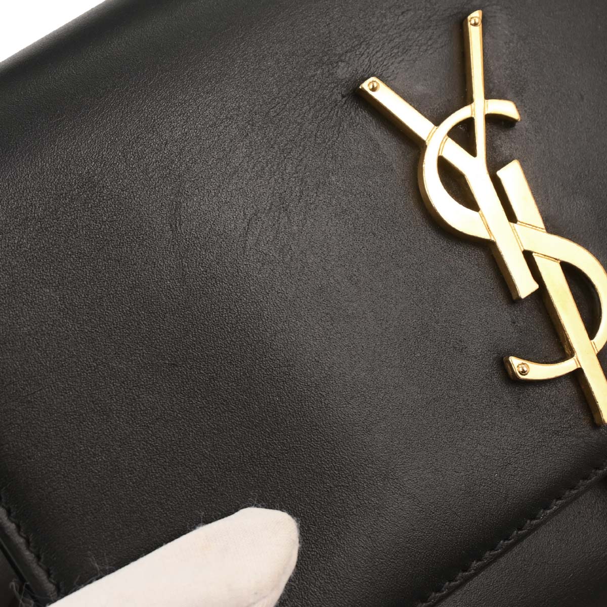 Saint Laurent Black Leather Kate Shoulder Bag