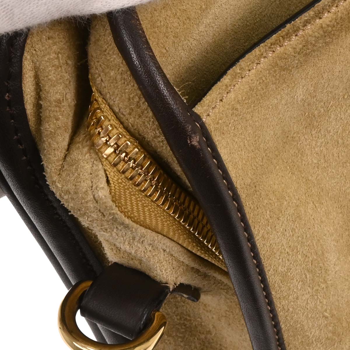 Loewe Beige Suede 2way Shoulder Handbag