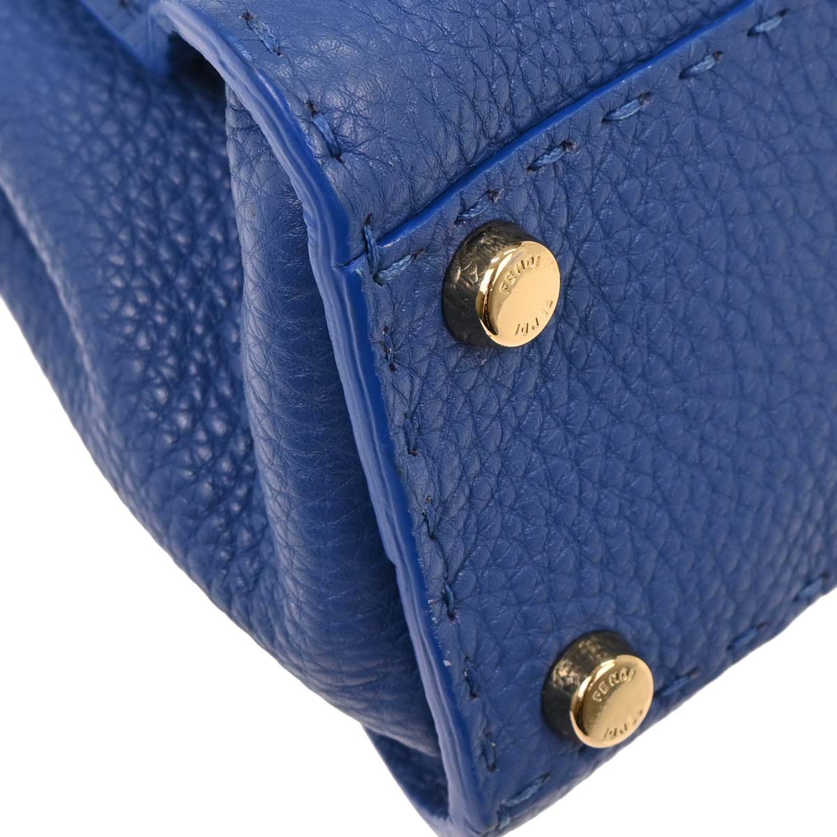 Fendi Blue Leather Peekaboo 2way Shoulder Handbag