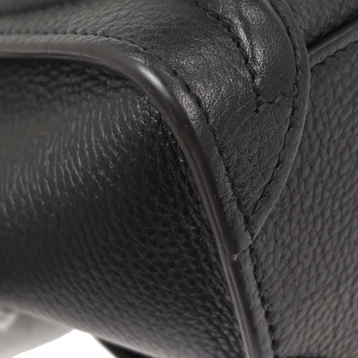 Celine Black Leather Nano Luggage Tote Bag
