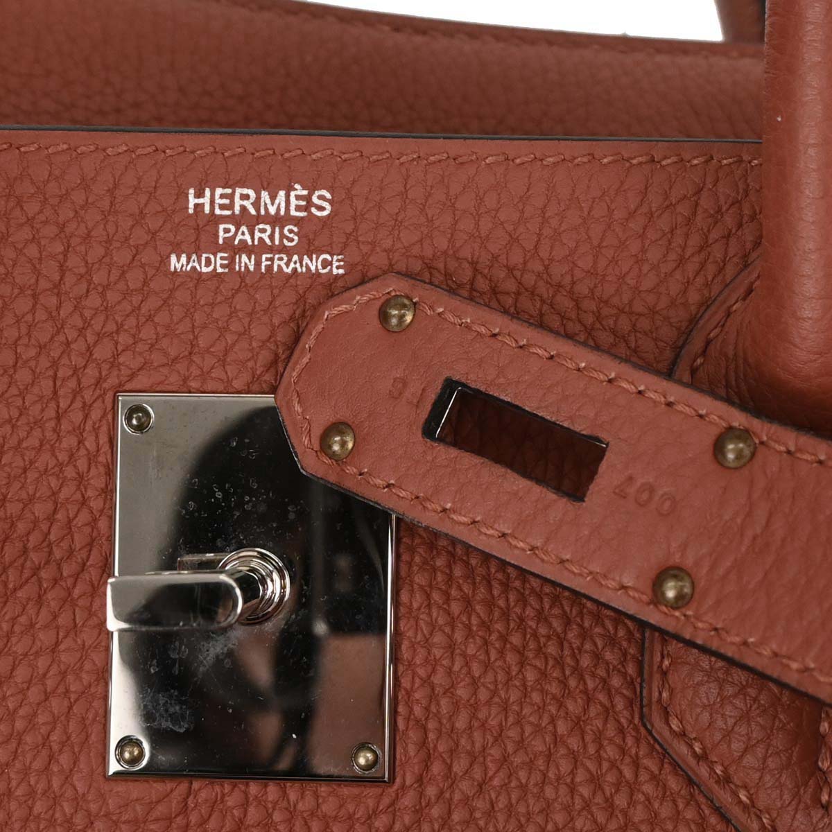 Hermes Cuivre Togo Haut a Courroies 40 Handbag