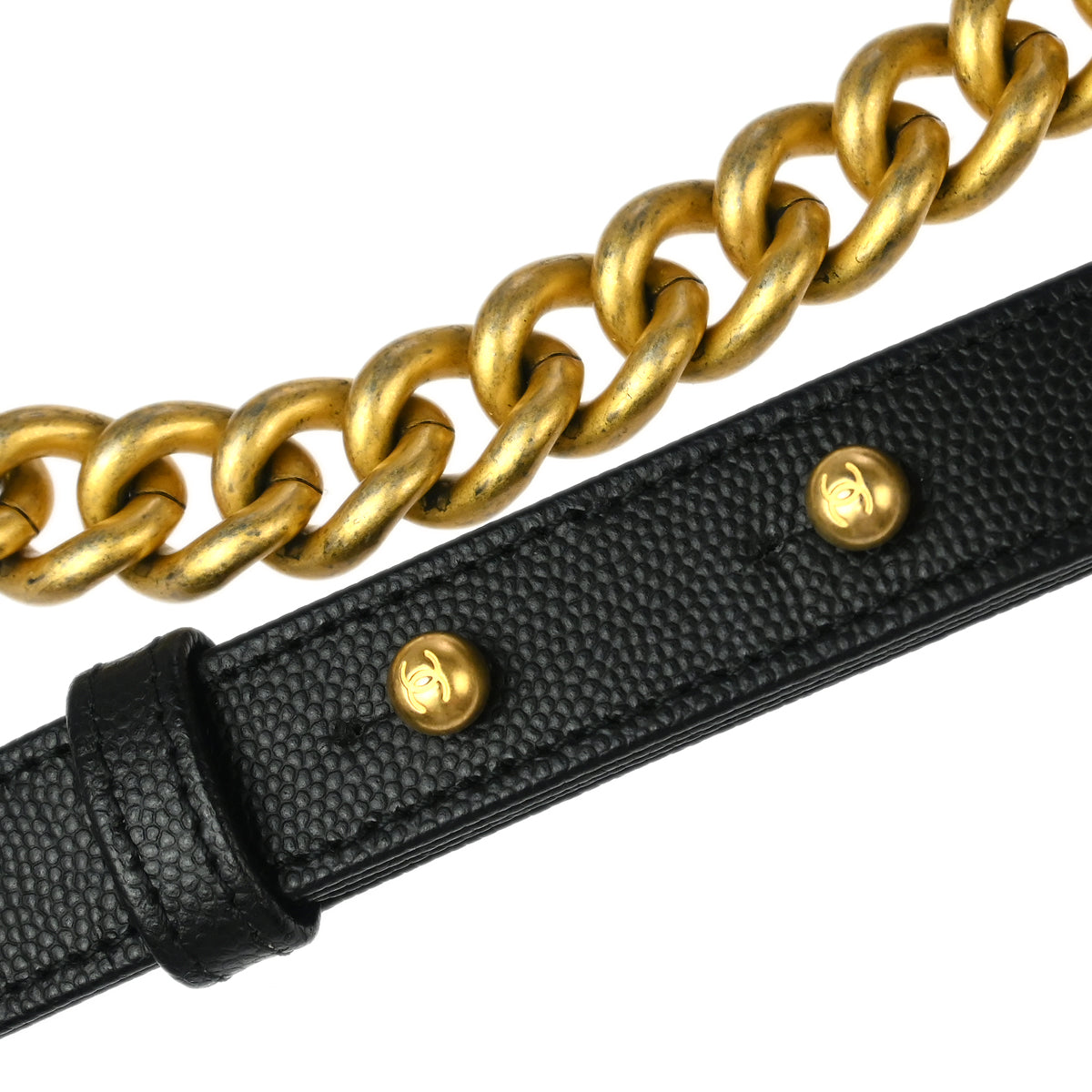 Boy Chanel Black Caviar Small Chain Shoulder Bag