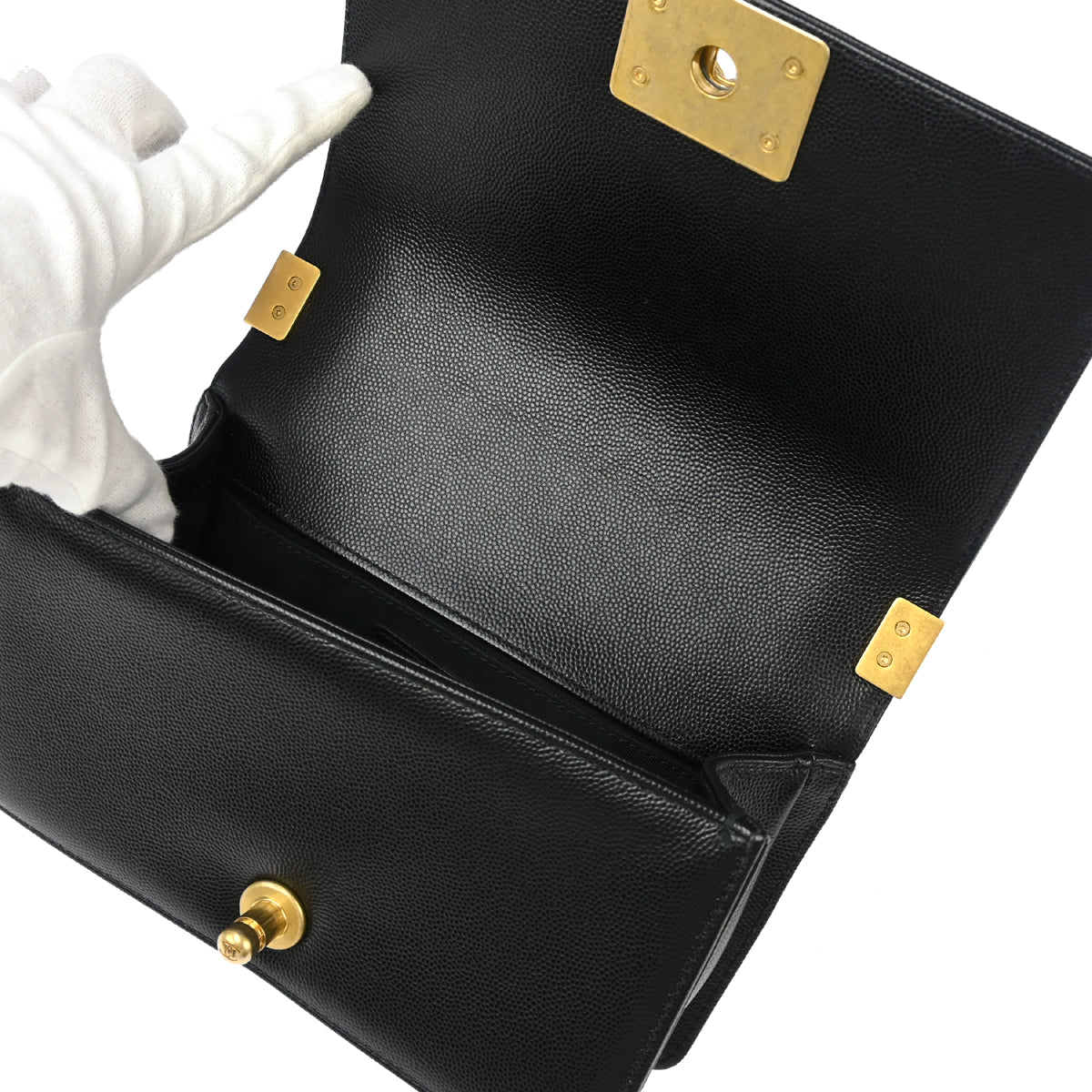 Boy Chanel Black Caviar Small Chain Shoulder Bag