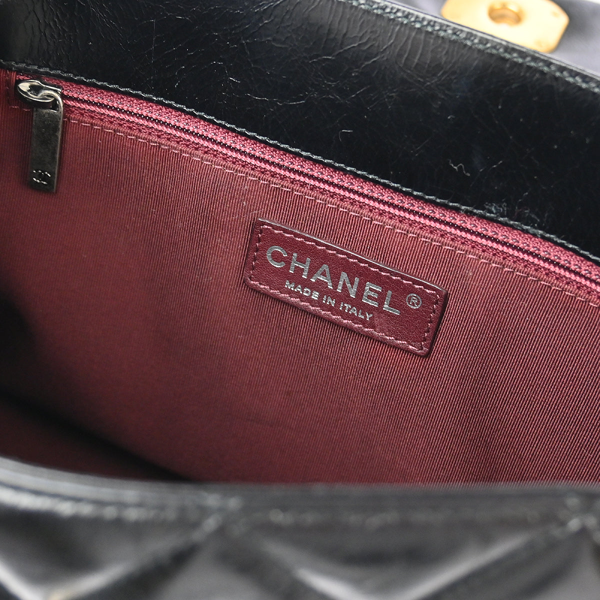 Chanel Black Calfskin Daily Walk Accordion Flap Bag
