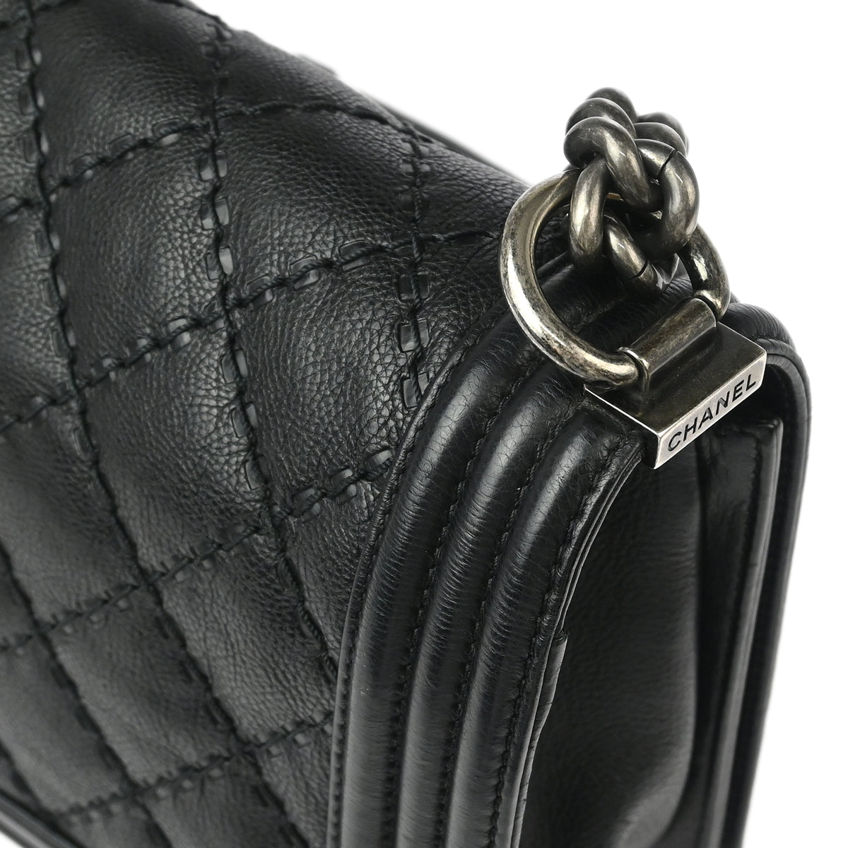 Boy Chanel 2015-2016 Black Calfskin Medium Shoulder Bag