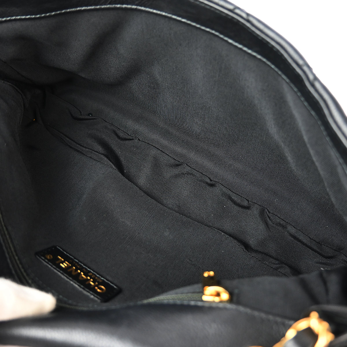 Chanel Black Calfskin Luxury Line Chain Me Shoulder Bag