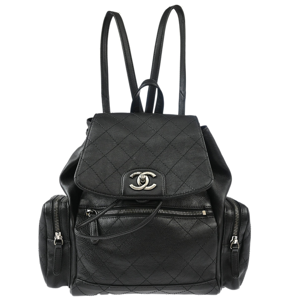 Chanel Black Calfskin Backpack