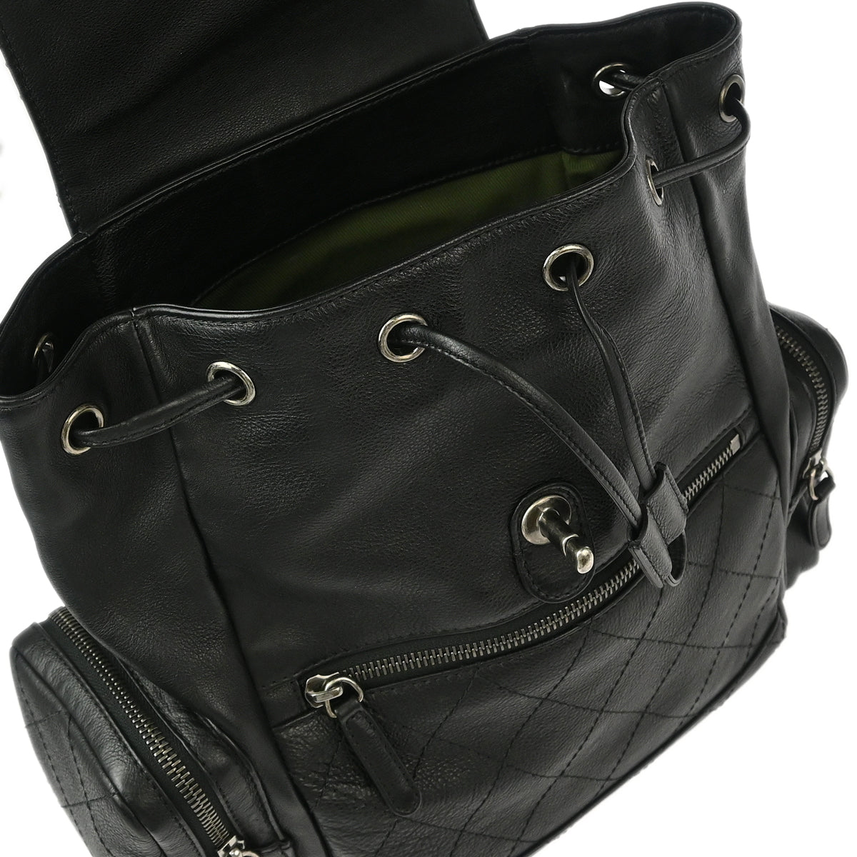 Chanel Black Calfskin Backpack
