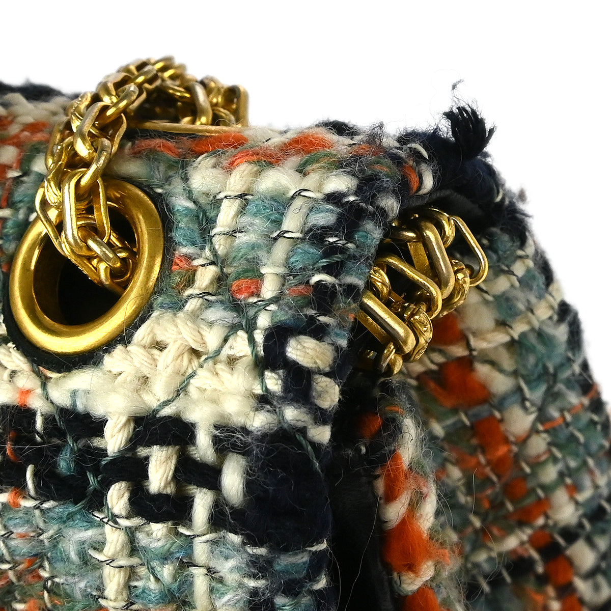 Chanel Multicolor Tweed 2.55 Medium Classic Double Flap Shoulder Bag