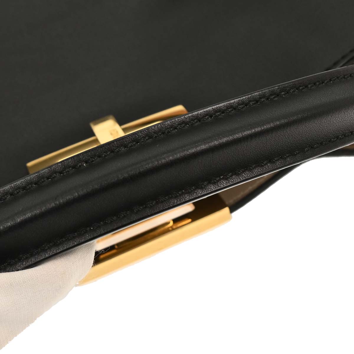 Fendi Black Leather Peekaboo 2way Shoulder Handbag