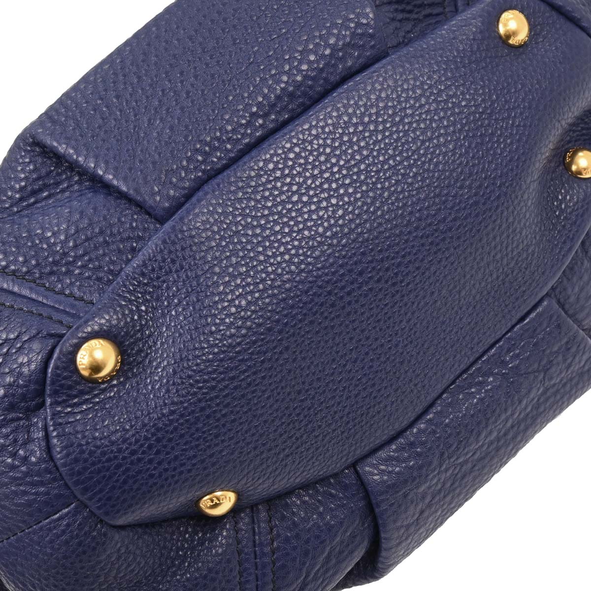 Prada Navy Leather 2way Shoulder Handbag