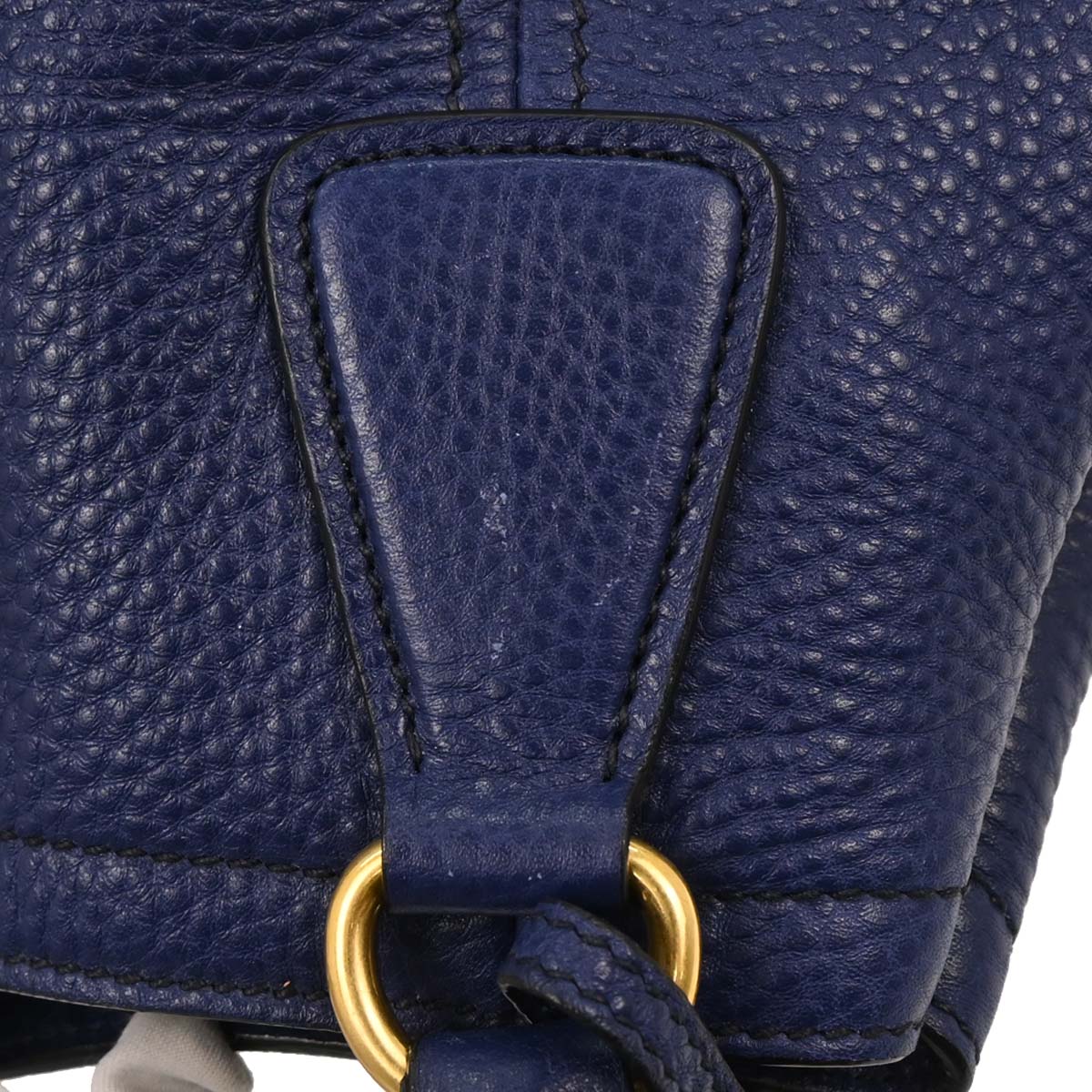 Prada Navy Leather 2way Shoulder Handbag