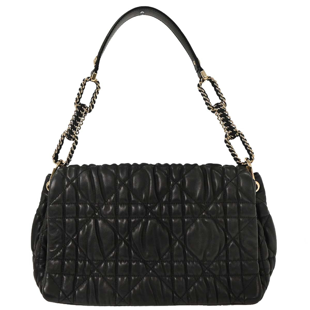 Christian Dior 2010 Black Lambskin Cannage Handbag