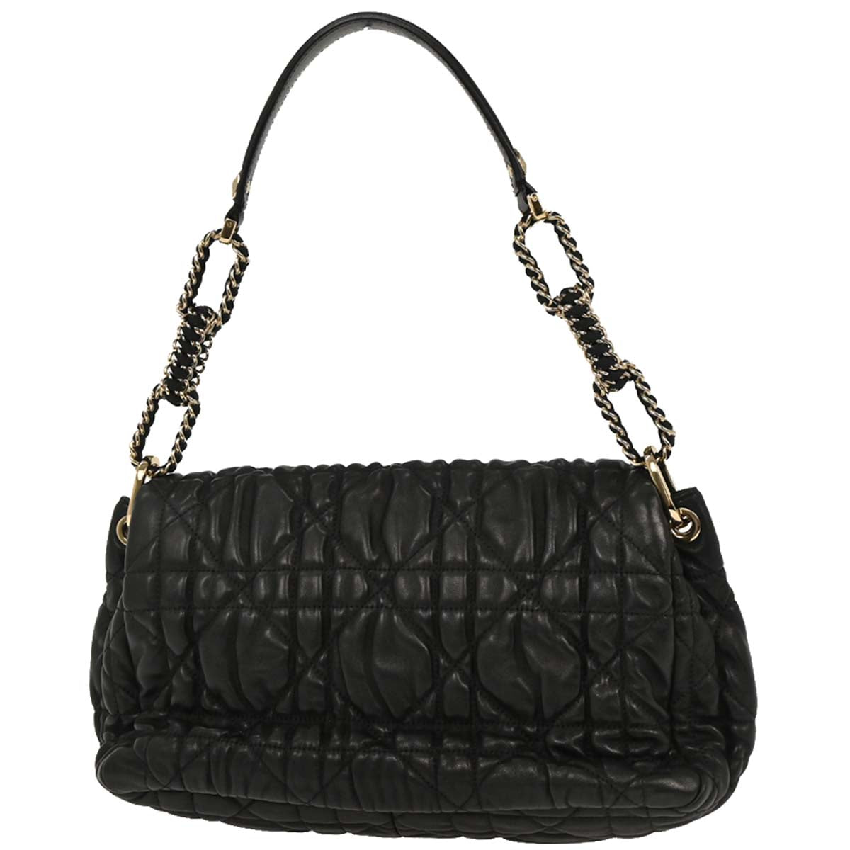 Christian Dior 2010 Black Lambskin Cannage Handbag