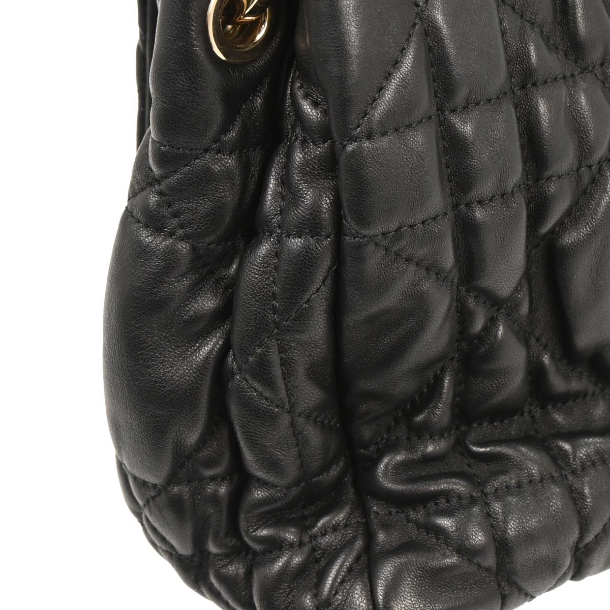 Christian Dior 2010 Black Lambskin Cannage Handbag