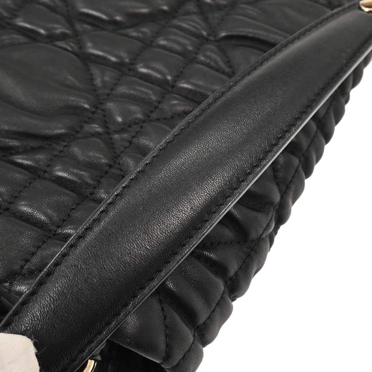Christian Dior 2010 Black Lambskin Cannage Handbag