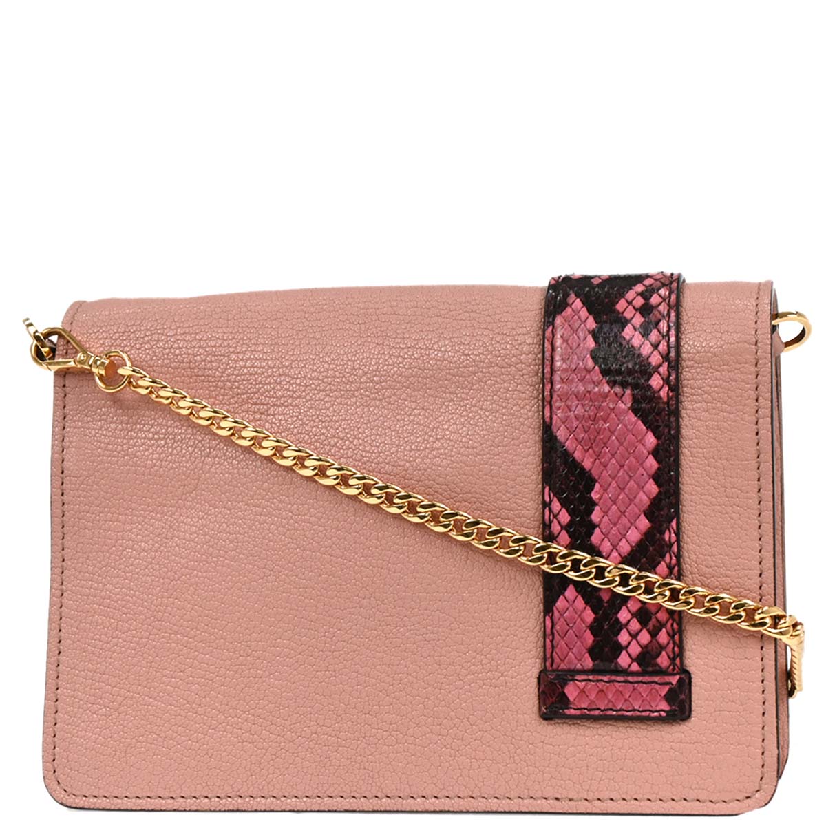 Miu Miu * Pink Leather Python Shoulder Bag