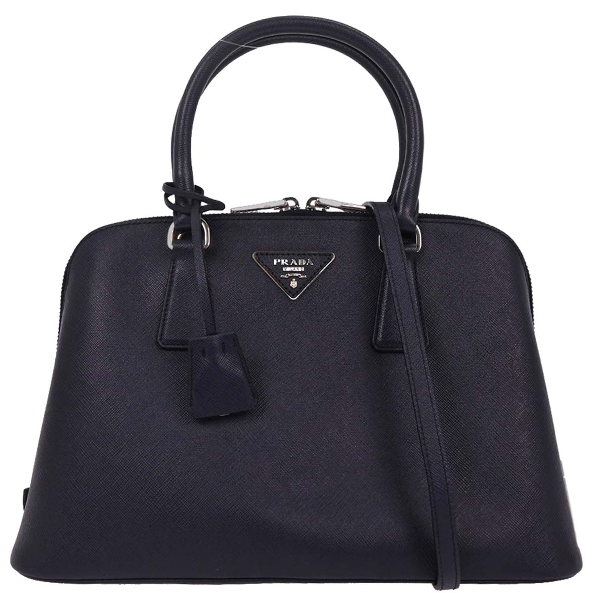 Prada Navy Leather Promenade 2way Shoulder Handbag
