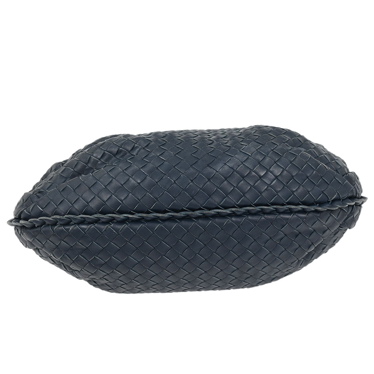 Bottega Veneta Navy Intrecciato Hobo Handbag