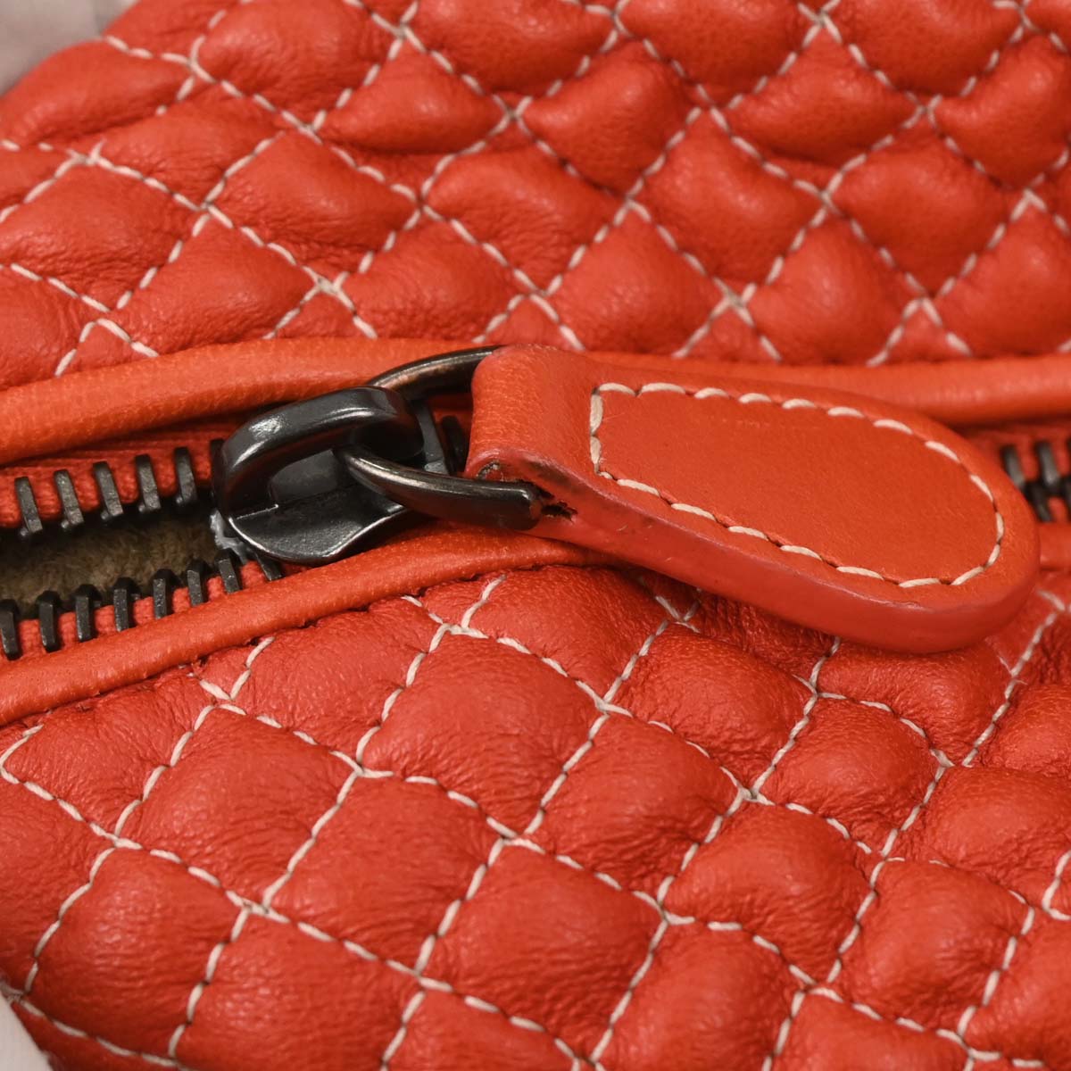 Bottega Veneta Red Leather Handbag