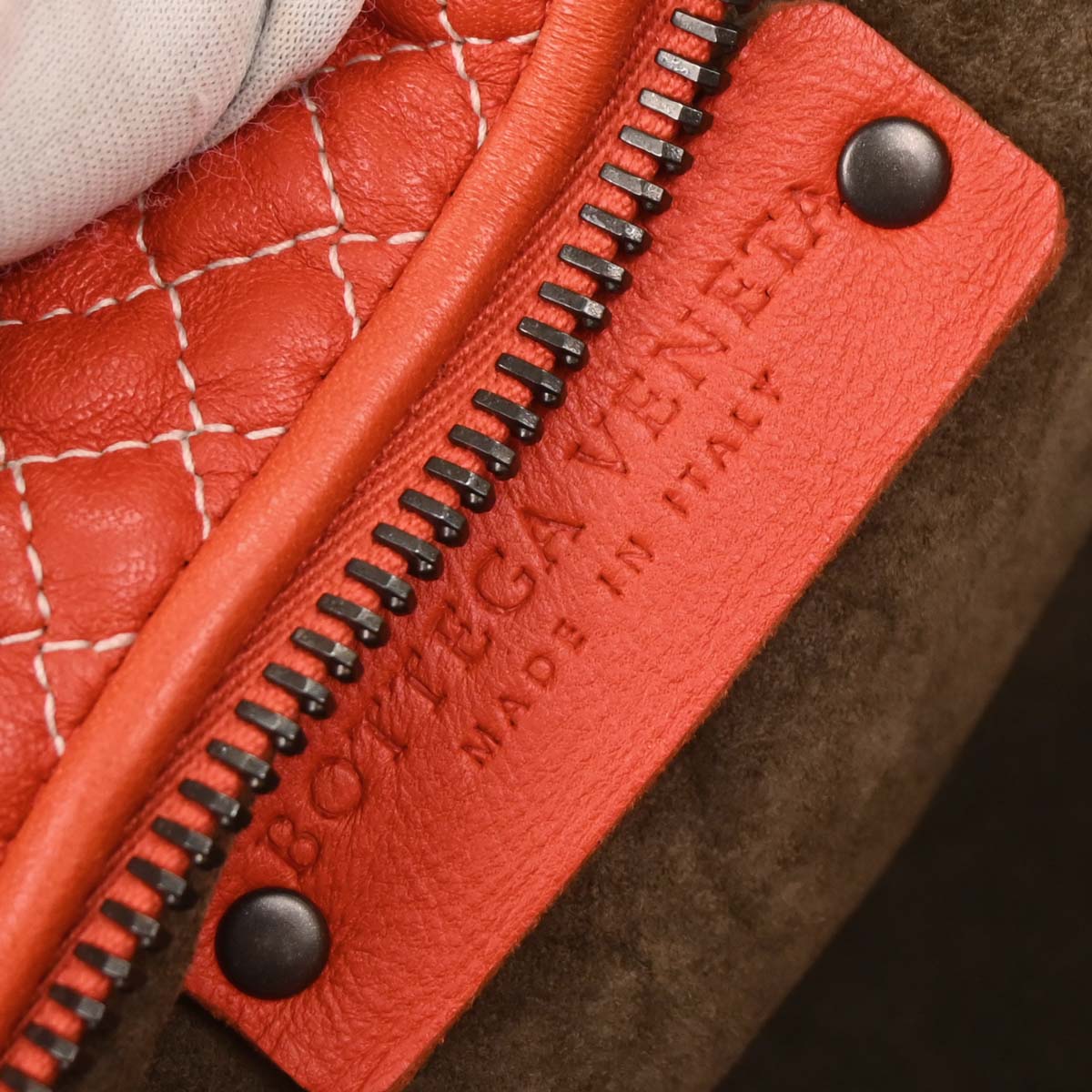 Bottega Veneta Red Leather Handbag