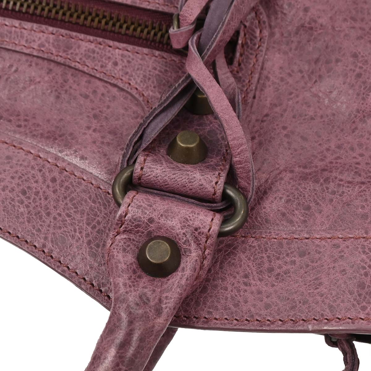 Balenciaga Purple Leather Classic The First 2way Shoulder Handbag