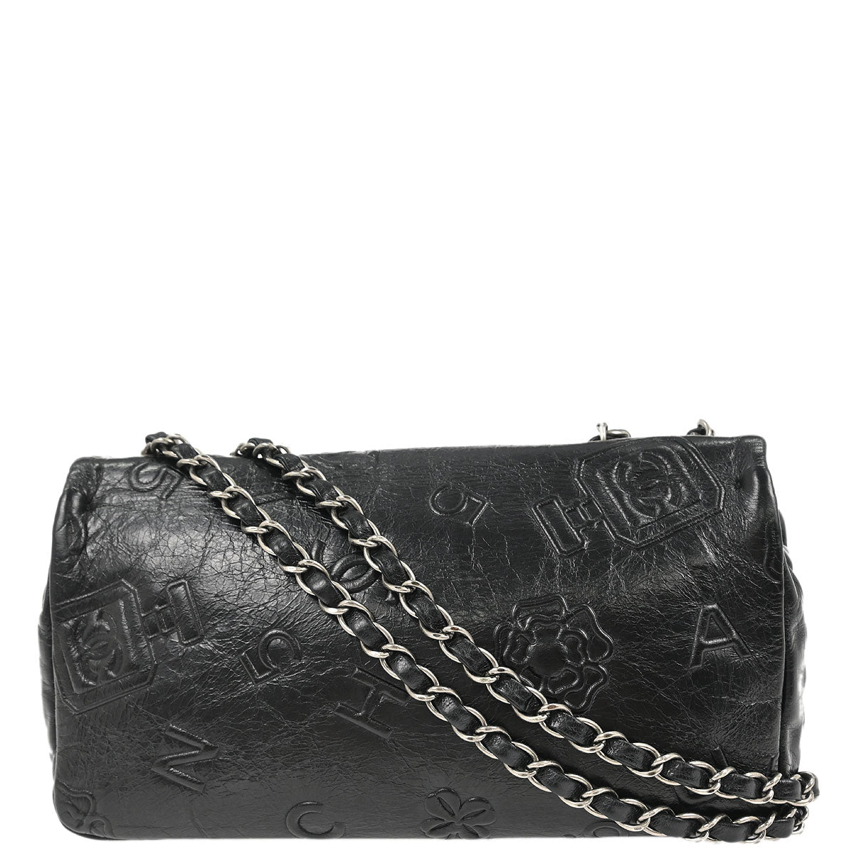 Chanel 2014 Black Calfskin Icon Shoulder Bag