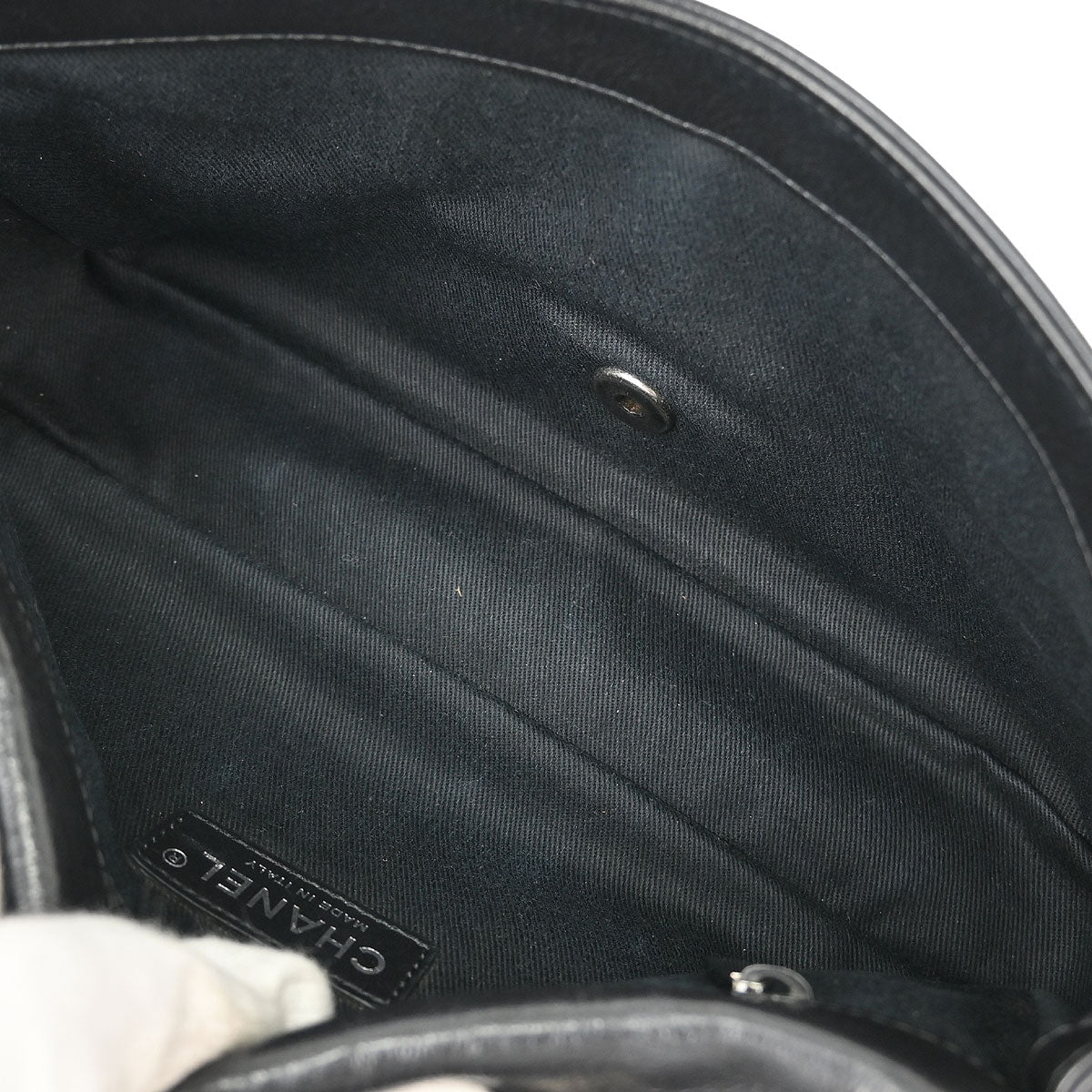 Chanel 2014 Black Calfskin Icon Shoulder Bag