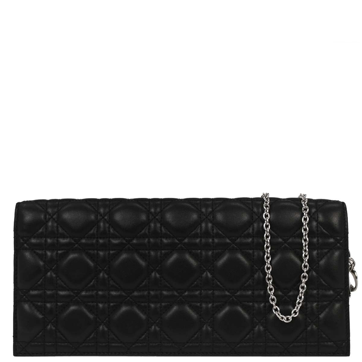 Christian Dior 2014 Black Lambskin Lady Dior Cannage Shoulder
