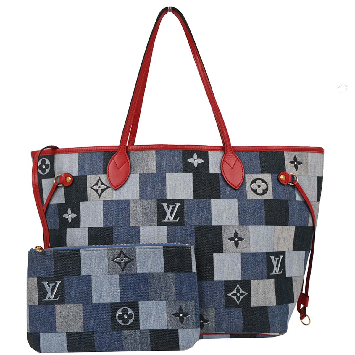 Louis Vuitton 2019 Monogram Denim Neverfull MM Shoulder Tote Bag M44981