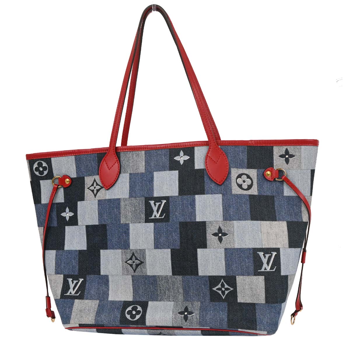 Louis Vuitton 2019 Monogram Denim Neverfull MM Shoulder Tote Bag M44981