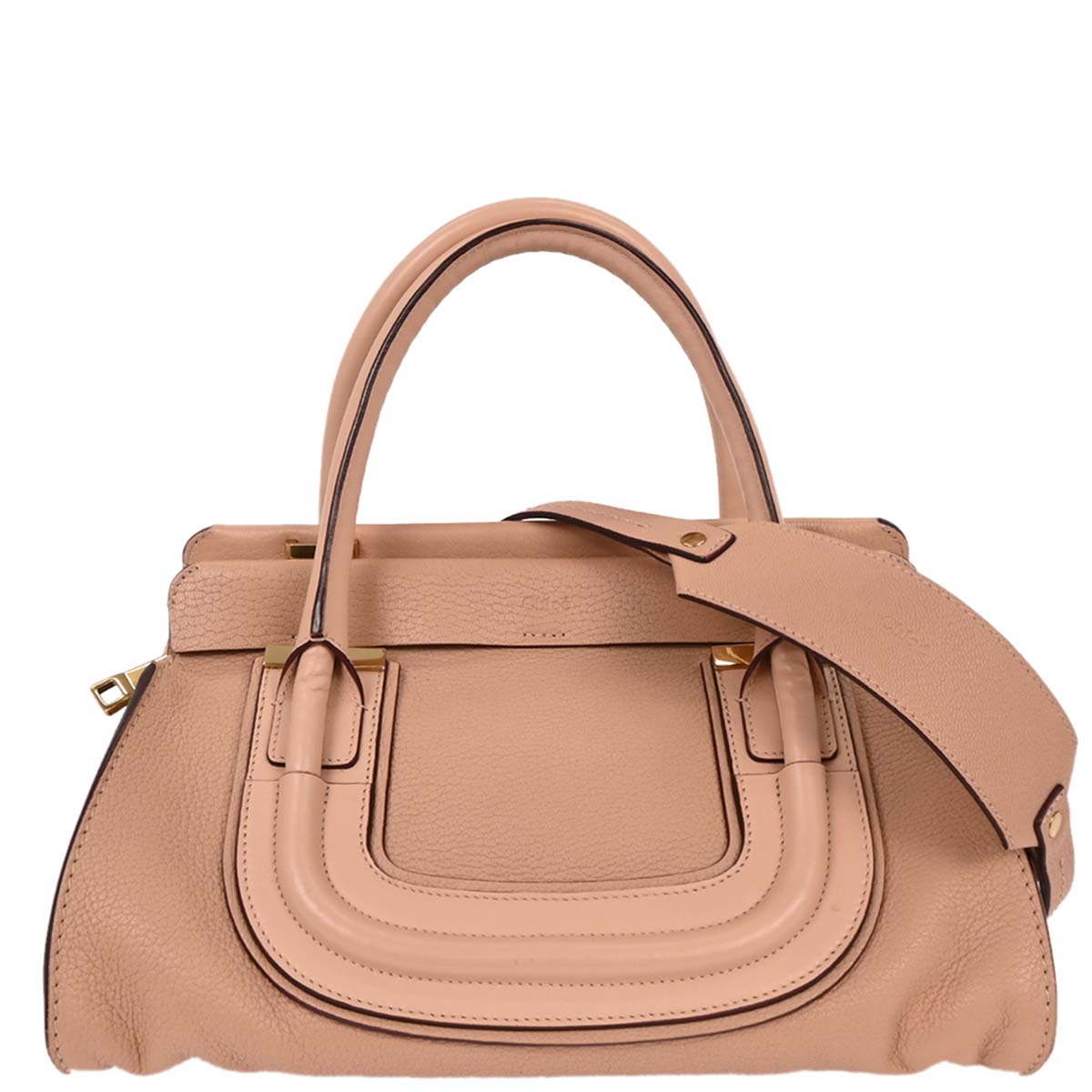 Chloe Beige Leather Everston 2way Shoulder Handbag