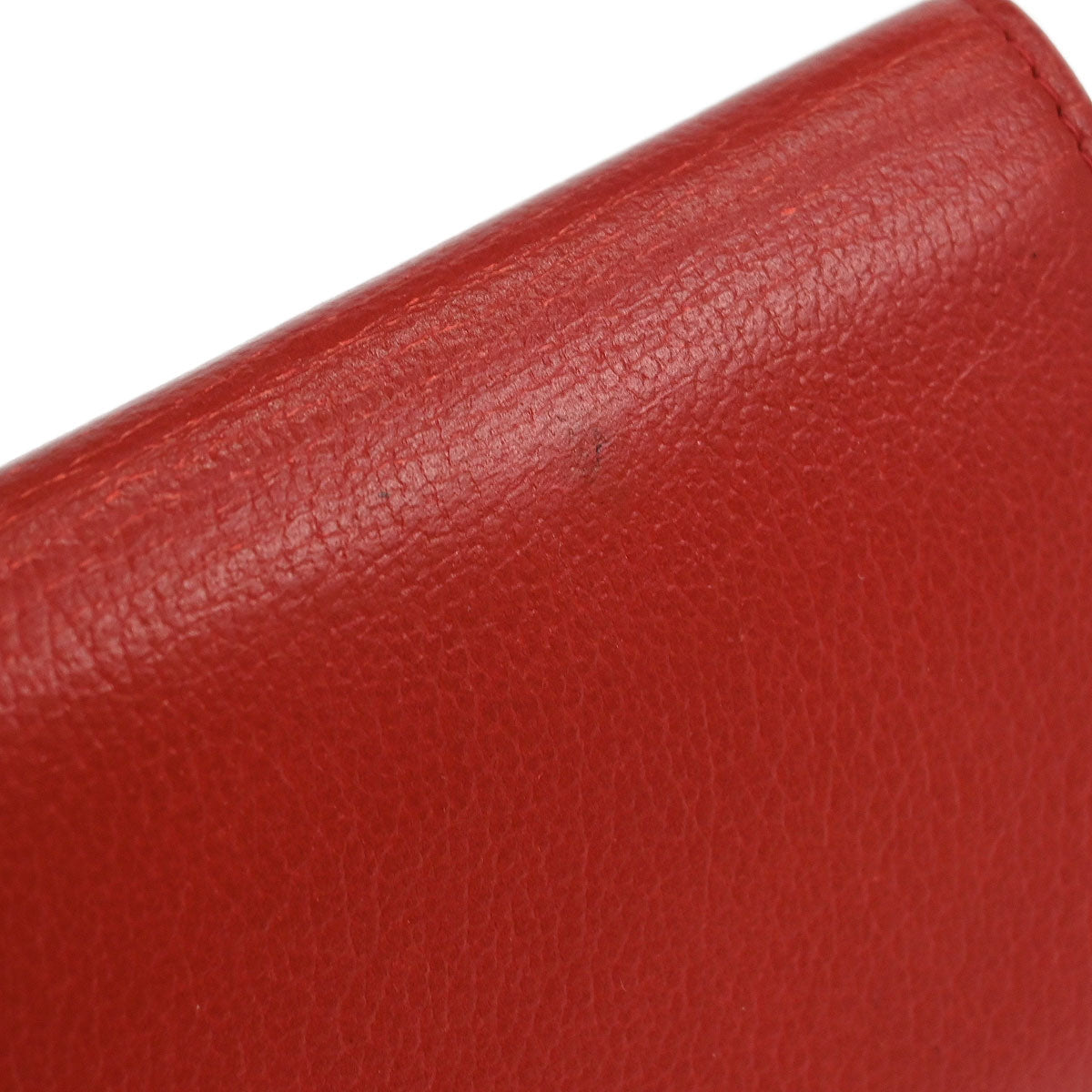 Chanel Red Calfskin Camellia Coin Purse Wallet