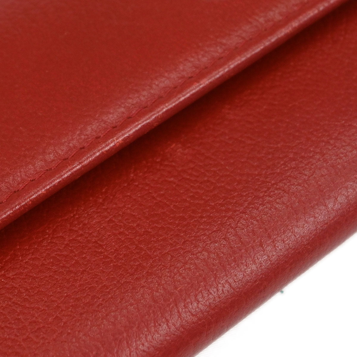 Chanel Red Calfskin Camellia Coin Purse Wallet