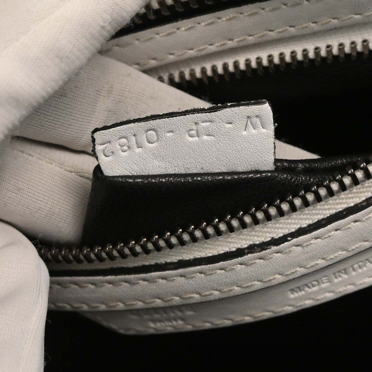 Celine White Leather Micro Luggage Tote Bag