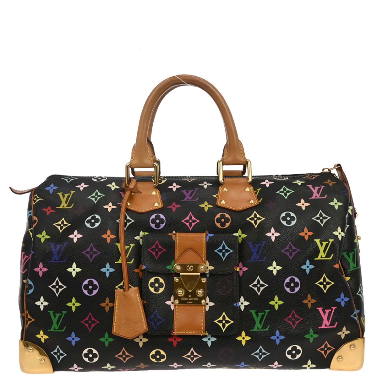 Louis Vuitton Black Monogram Multicolor Speedy 40 Handbag M93217